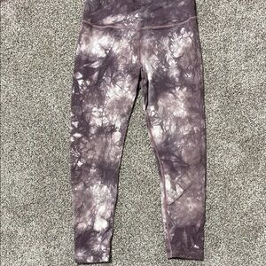 Calvin Klein Performance Tie-Dye Leggings in Purple and Gray